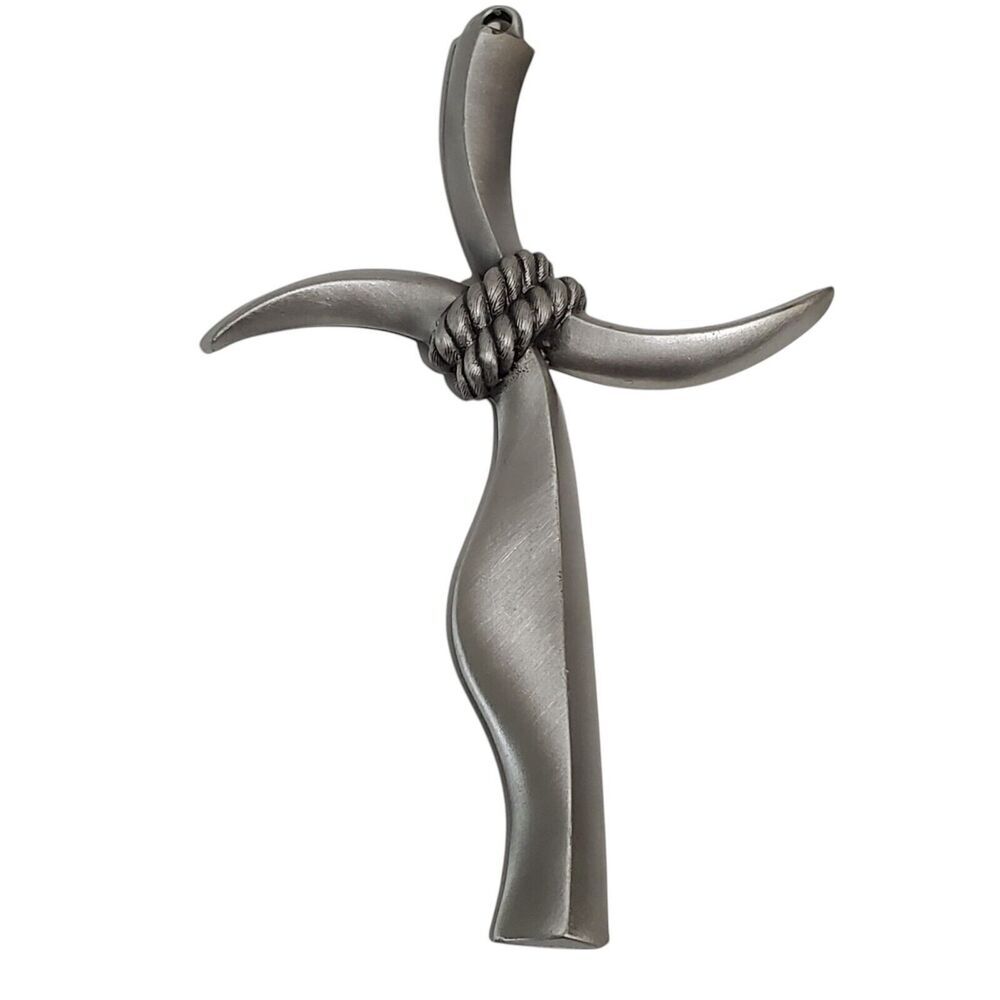 Pewter 5" Cross Pendant Charm Wall Decor JCC 2004 Religious Christian
